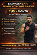 RunWithShiv – Monthly Coaching Support (₹99 / Month)